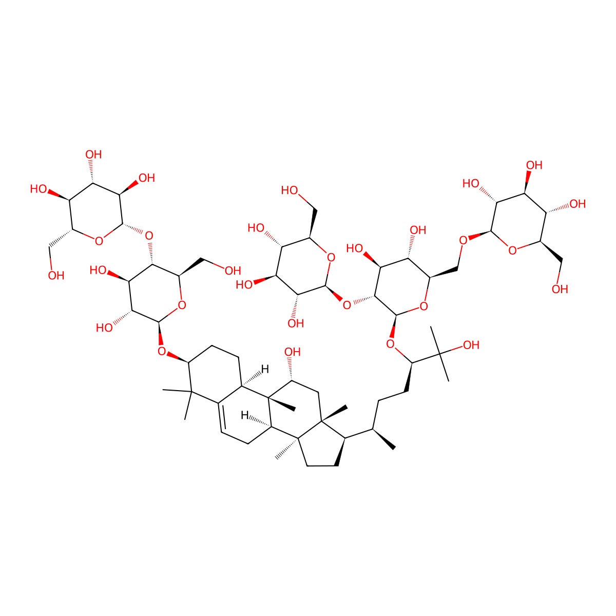 Iso-mogroside V molecular structure, CAS 1126032-65-2