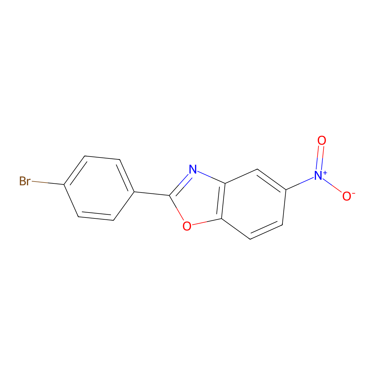 2-(4-Bromophenyl)-5-nitro-1,3-benzoxazole molecular structure, CAS 112606-72-1