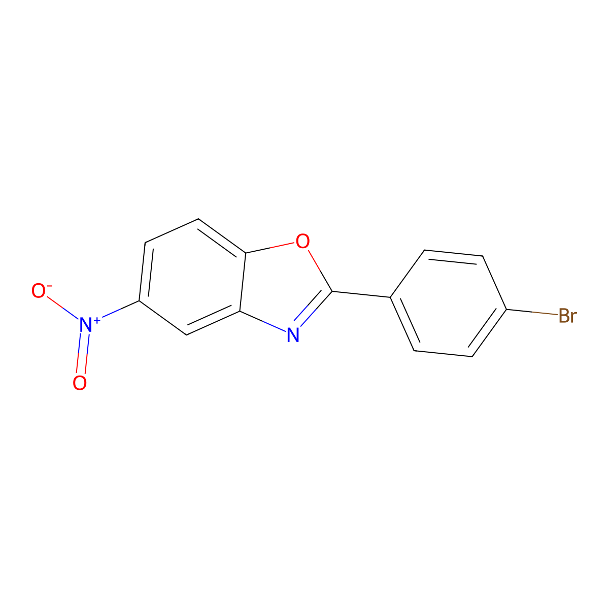 2-(4-Bromophenyl)-5-nitro-1,3-benzoxazole molecular structure, CAS 112606-72-1