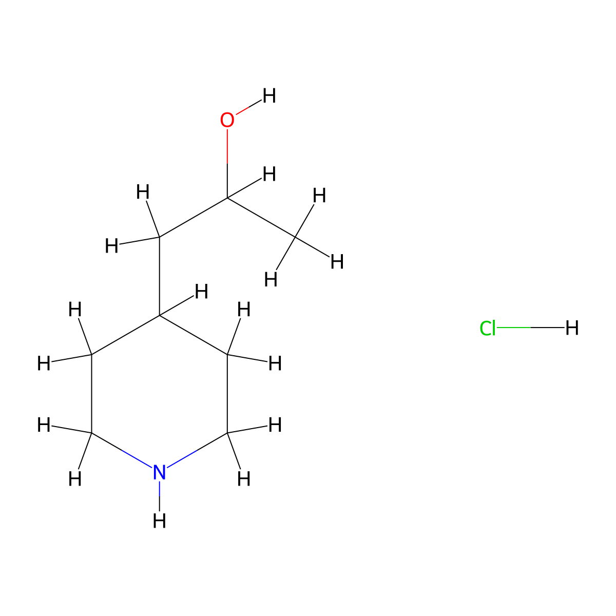 1-(Piperidin-4-yl)propan-2-ol hydrochloride molecular structure, CAS 1126084-45-4
