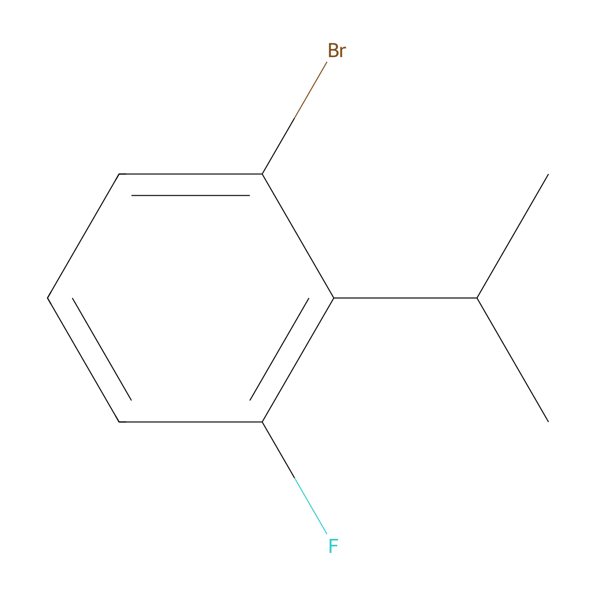 1-Bromo-3-fluoro-2-(propan-2-yl)benzene molecular structure, CAS 112611-86-6