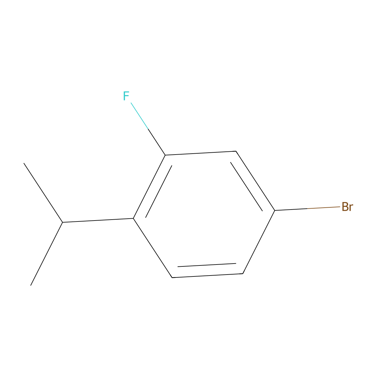 4-Bromo-2-fluoro-1-(1-methylethyl)benzene molecular structure, CAS 112611-87-7