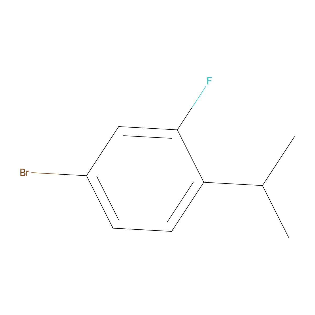 4-Bromo-2-fluoro-1-(1-methylethyl)benzene molecular structure, CAS 112611-87-7