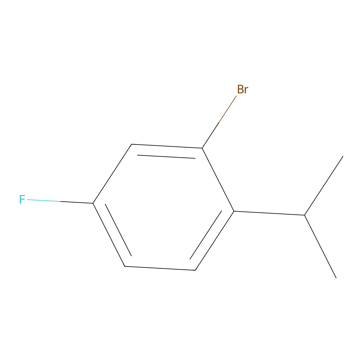 2-Bromo-4-fluoro-1-isopropylbenzene molecular structure, CAS 112611-88-8