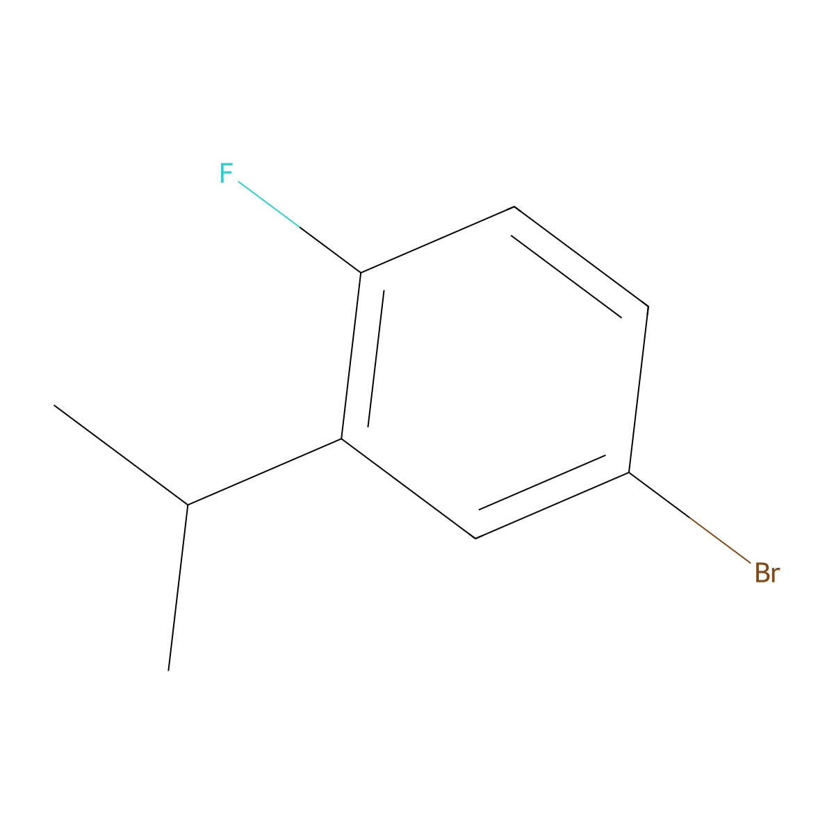 4-Bromo-1-fluoro-2-isopropylbenzene molecular structure, CAS 112611-93-5