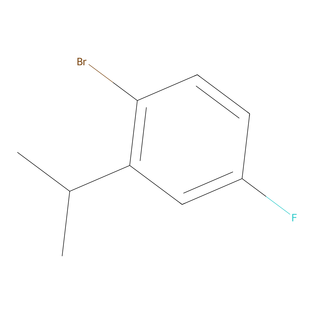 1-Bromo-4-fluoro-2-isopropylbenzene molecular structure, CAS 112611-94-6