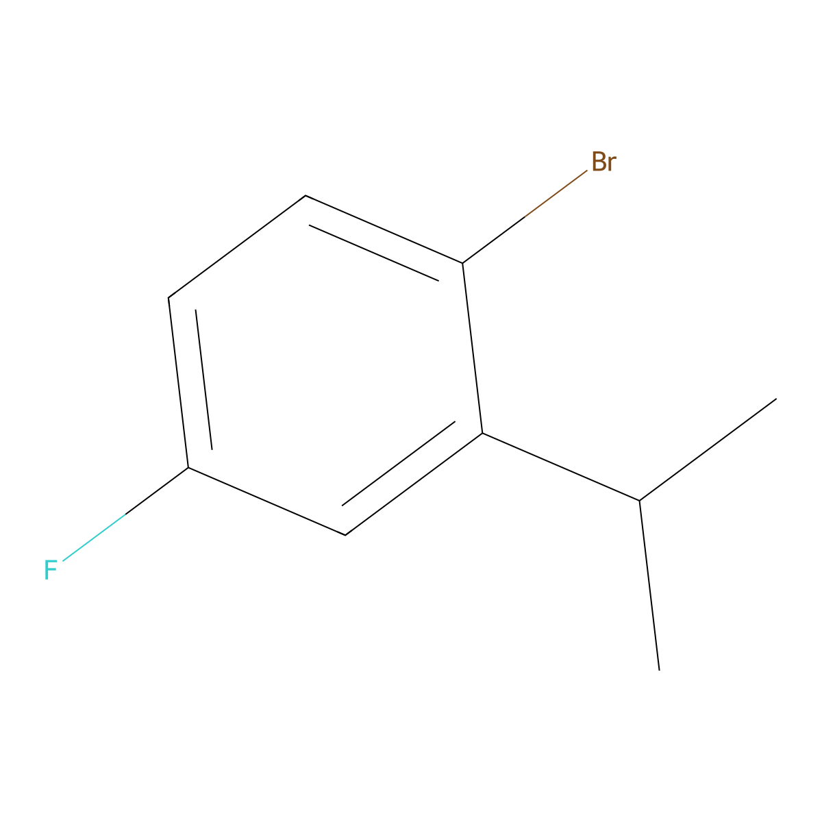 1-Bromo-4-fluoro-2-isopropylbenzene molecular structure, CAS 112611-94-6