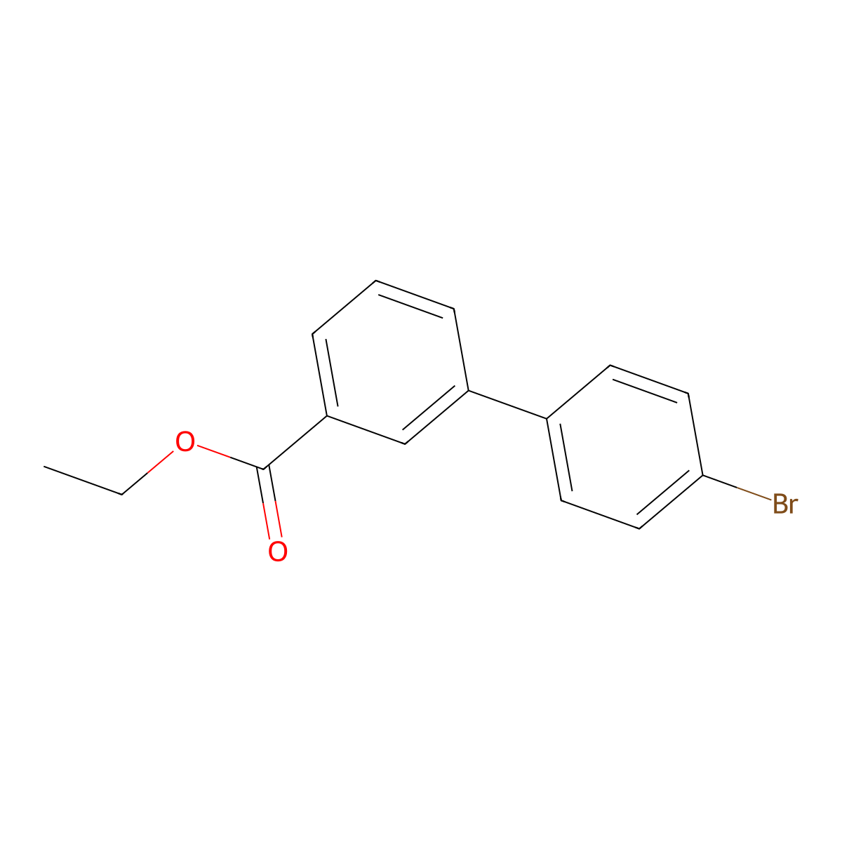 Ethyl 4'-bromo[1,1'-biphenyl]-3-carboxylate molecular structure, CAS 1126144-17-9