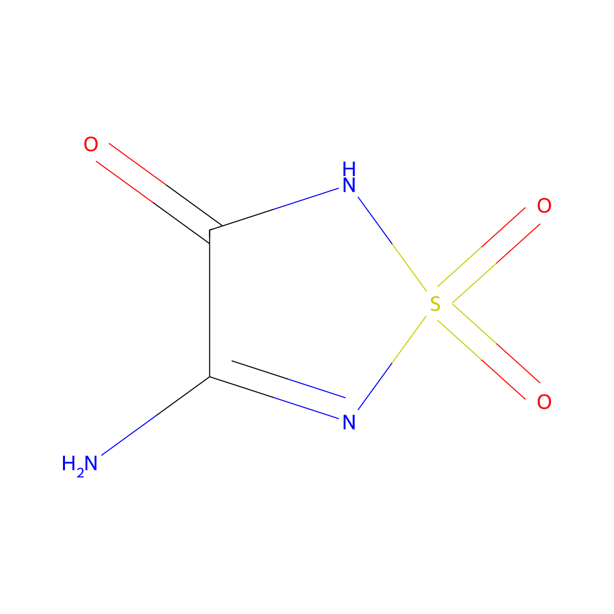 4-Amino-1,1-dioxo-1,2,5-thiadiazol-3-one molecular structure, CAS 112622-62-5