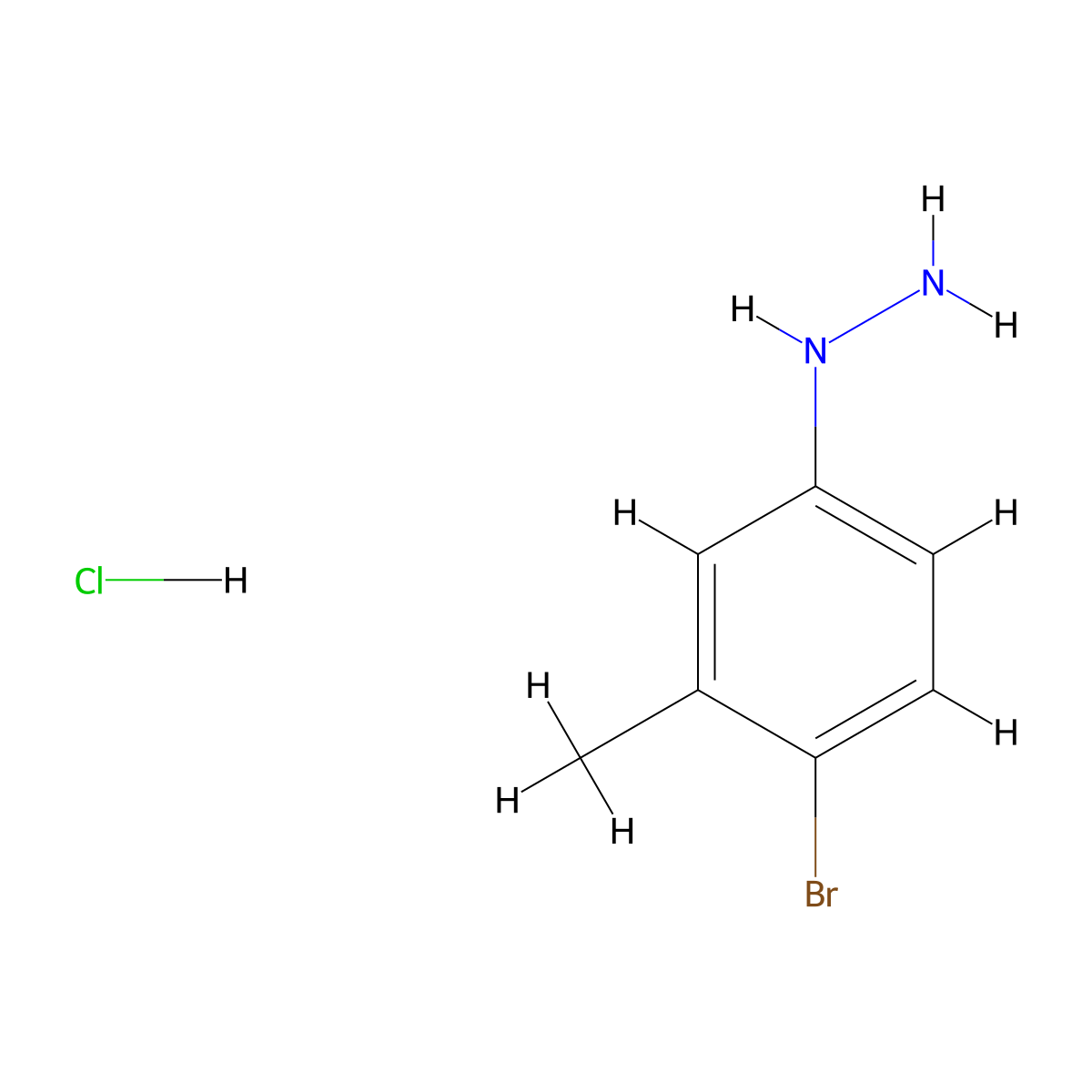 (4-Bromo-3-methylphenyl)hydrazine hydrochloride molecular structure, CAS 112626-91-2