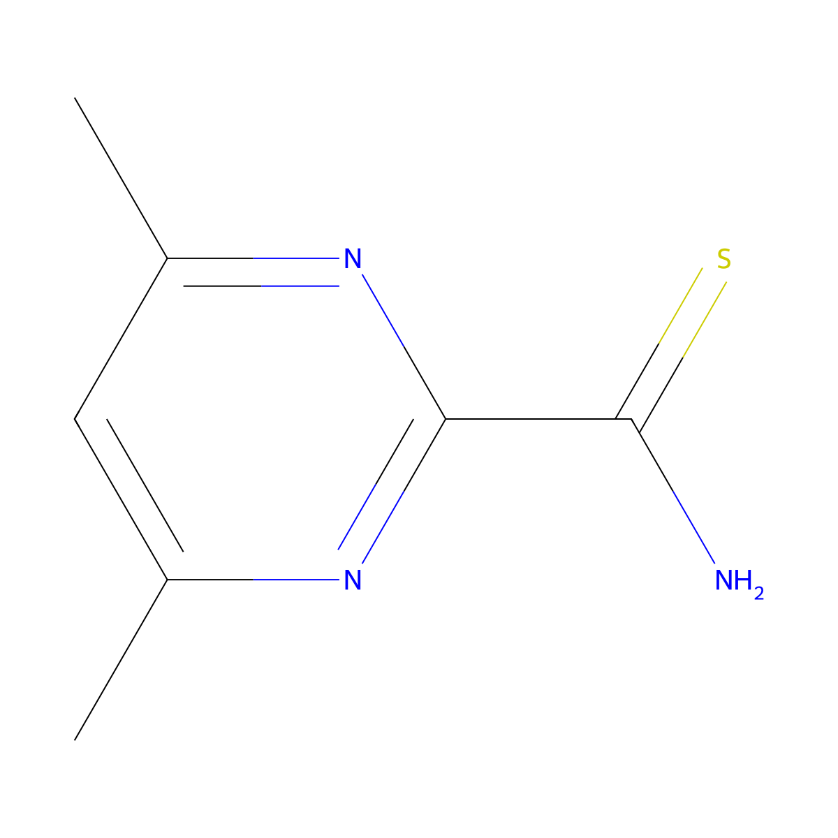 4,6-Dimethylpyrimidine-2-carbothioamide molecular structure, CAS 112627-07-3