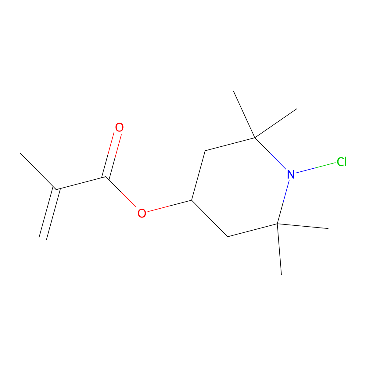 N-Chloro-2,2,6,6-tetramethyl-4-piperidyl methacrylate molecular structure, CAS 1126272-77-2