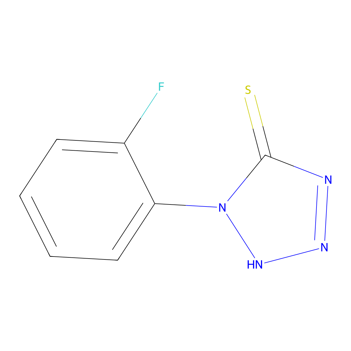 1-(2-Fluoro-phenyl)-1H-tetrazole-5-thiol molecular structure, CAS 112628-44-1