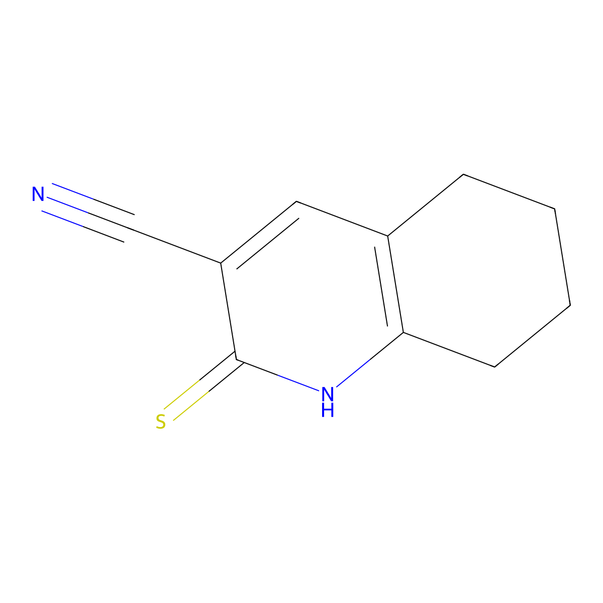 2-Sulfanyl-5,6,7,8-tetrahydroquinoline-3-carbonitrile molecular structure, CAS 112629-69-3