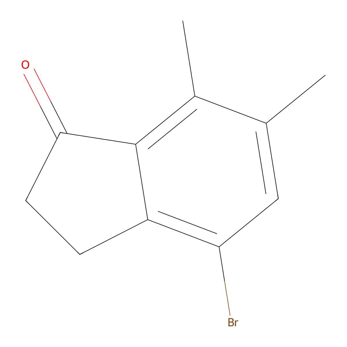 4-Bromo-6,7-dimethyl-2,3-dihydro-1H-inden-1-one molecular structure, CAS 112631-50-2