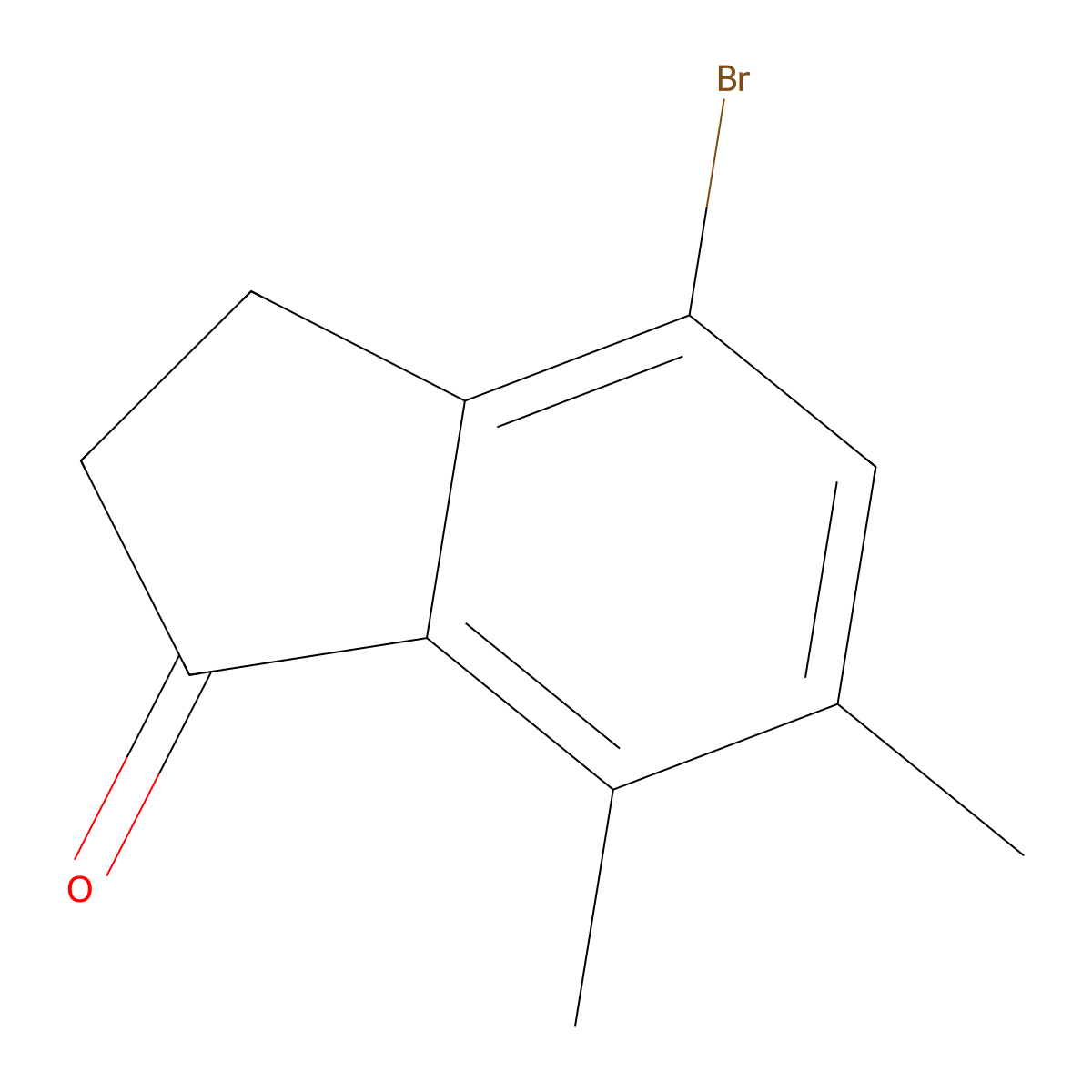 4-Bromo-6,7-dimethyl-2,3-dihydro-1H-inden-1-one molecular structure, CAS 112631-50-2