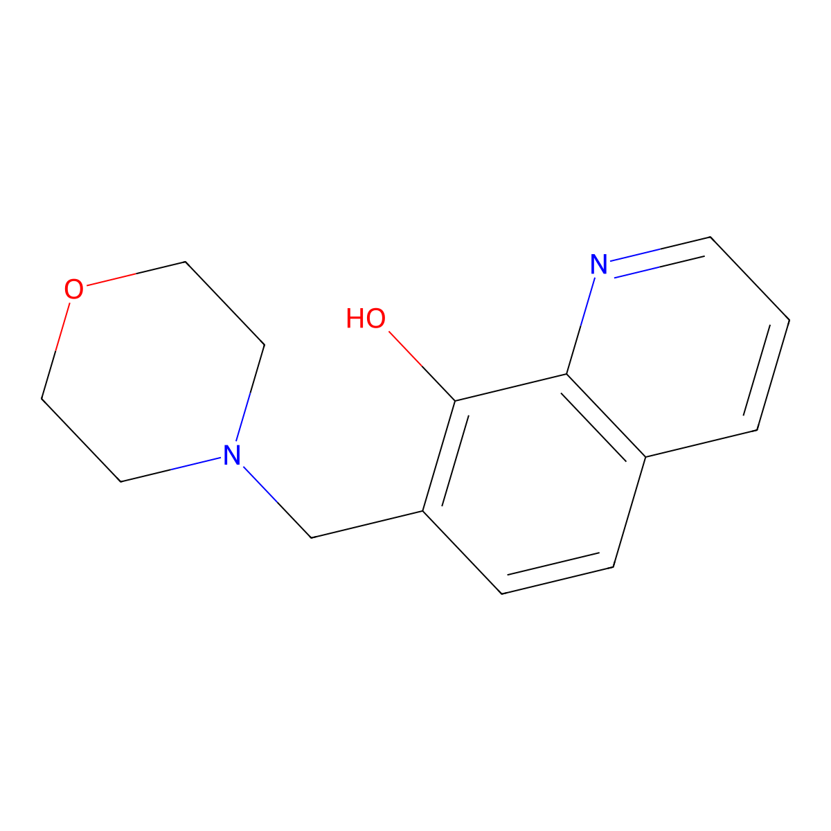 7-(Morpholin-4-ylmethyl)quinolin-8-ol molecular structure, CAS 112632-96-9