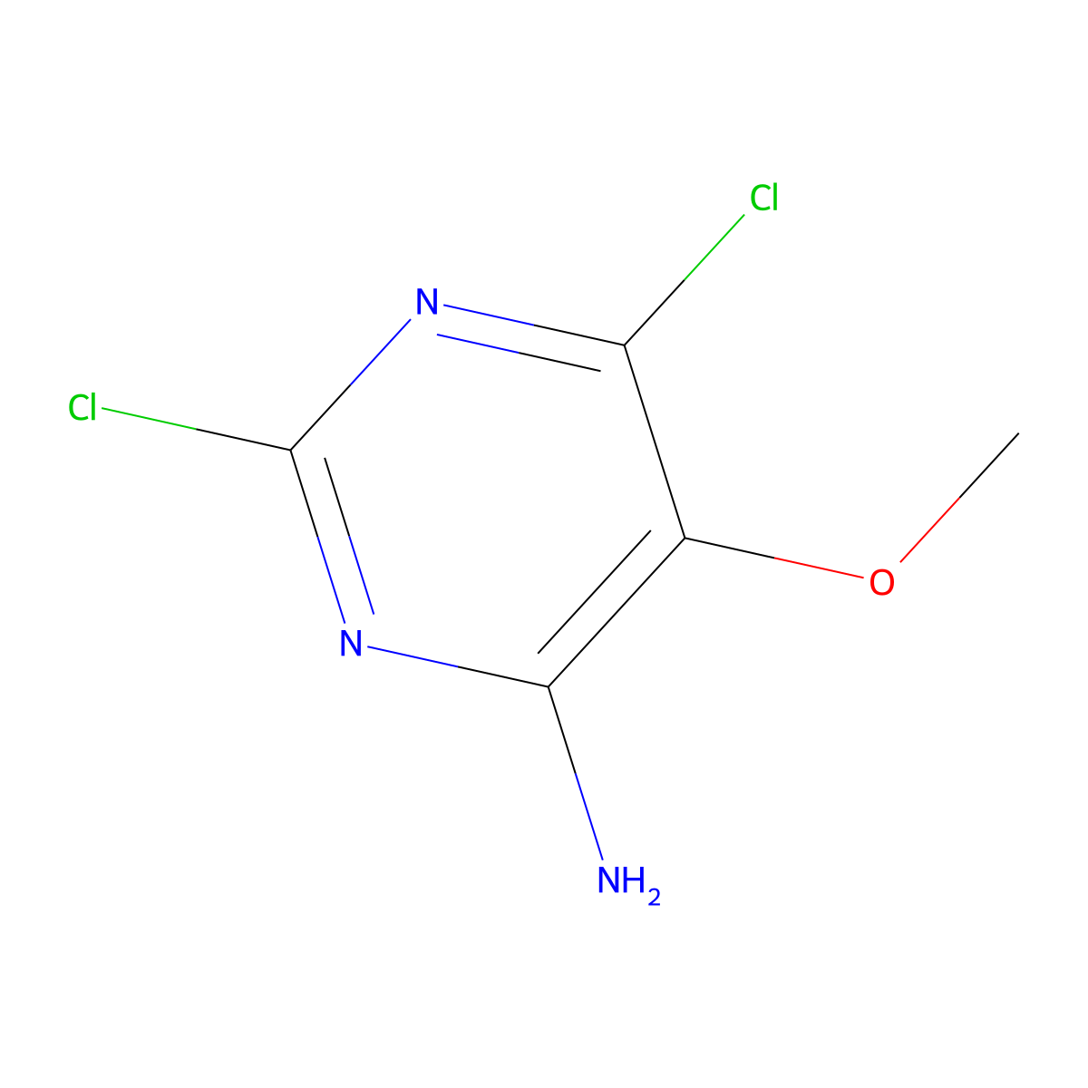 2,6-Dichloro-5-methoxypyrimidin-4-amine molecular structure, CAS 1126320-54-4
