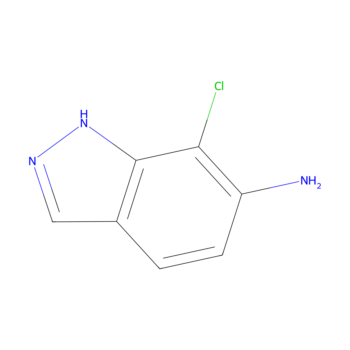 7-Chloro-1H-indazol-6-amine molecular structure, CAS 112635-08-2