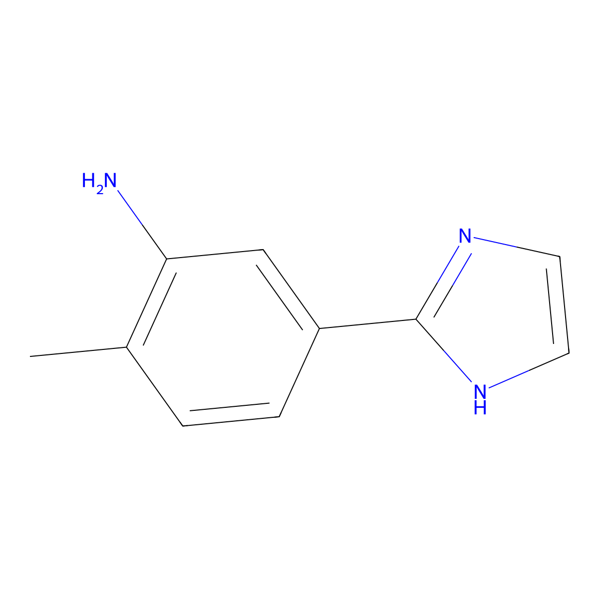 5-(1H-imidazol-2-yl)-2-methylaniline molecular structure, CAS 1126367-12-1