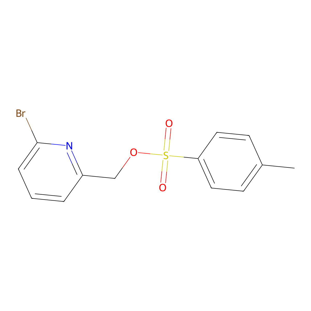 (6-Bromopyridin-2-yl)methyl 4-methylbenzenesulfonate molecular structure, CAS 1126367-63-2
