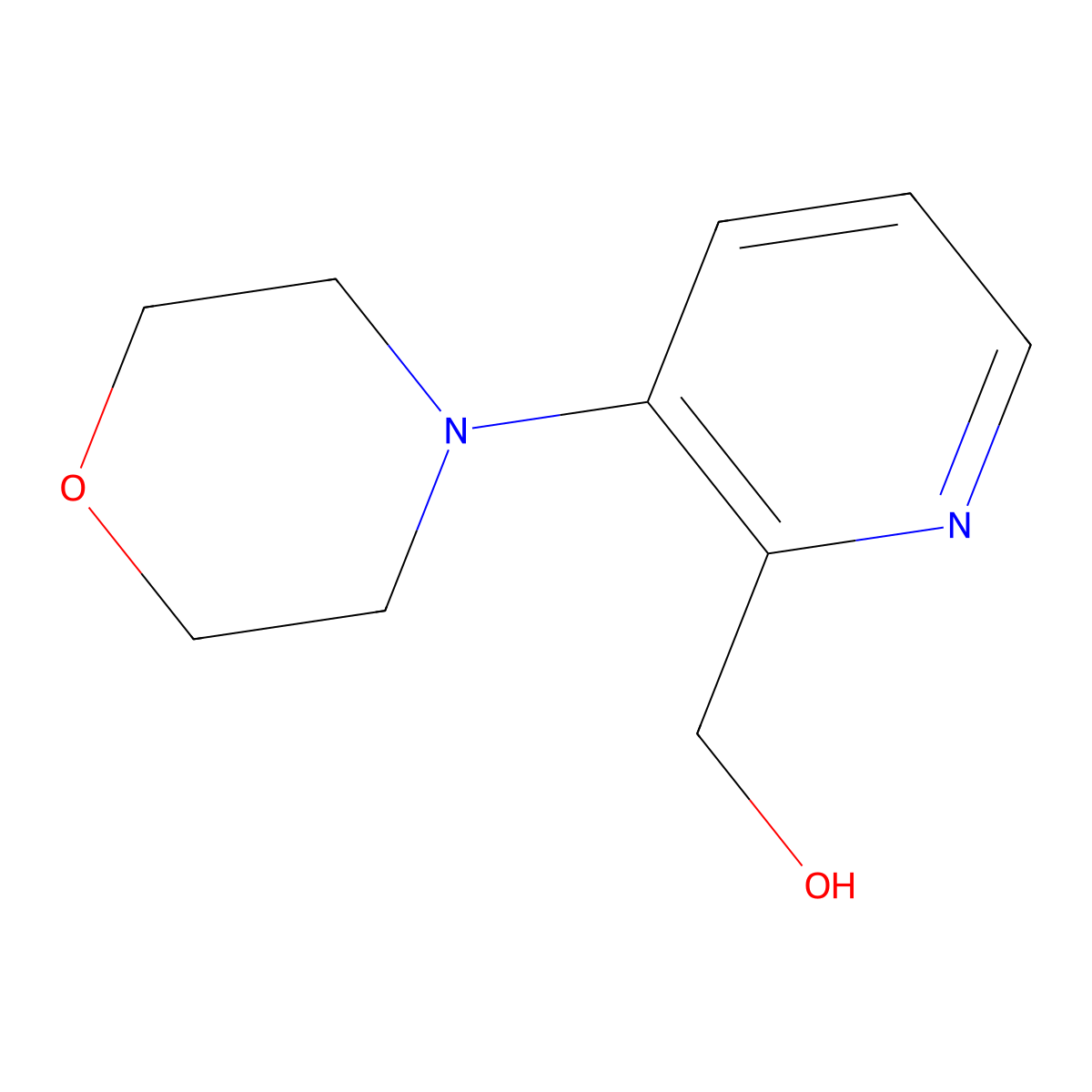 (3-Morpholinopyridin-2-yl)methanol molecular structure, CAS 1126367-65-4