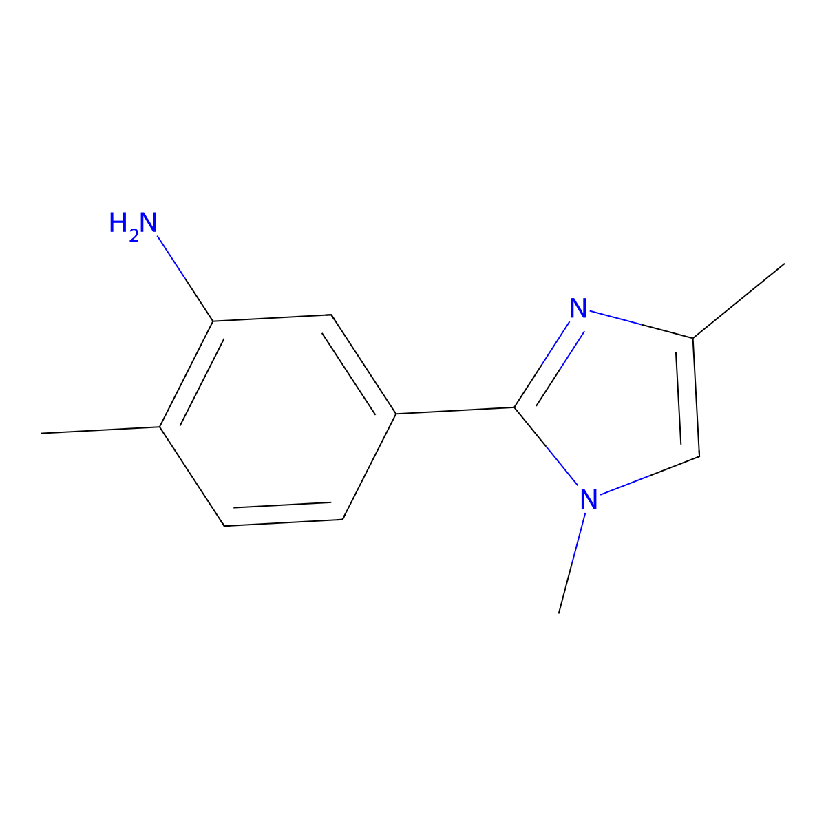 5-(1,4-Dimethylimidazol-2-yl)-2-methylaniline molecular structure, CAS 1126367-84-7