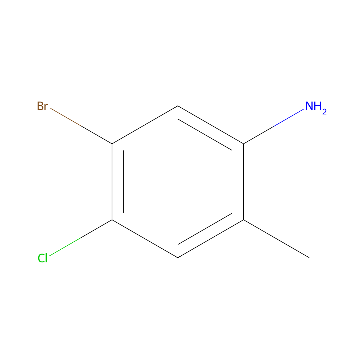5-Bromo-4-chloro-2-methylaniline molecular structure, CAS 1126367-88-1
