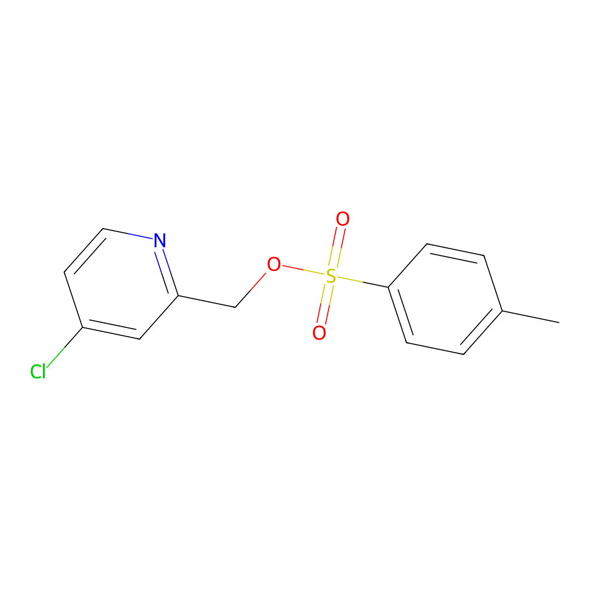 (4-Chloropyridin-2-yl)methyl 4-methylbenzenesulfonate molecular structure, CAS 1126369-64-9