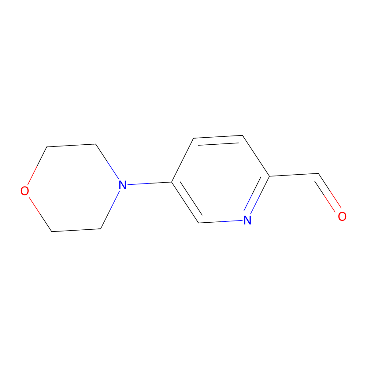 5-Morpholinopicolinaldehyde molecular structure, CAS 1126370-08-8