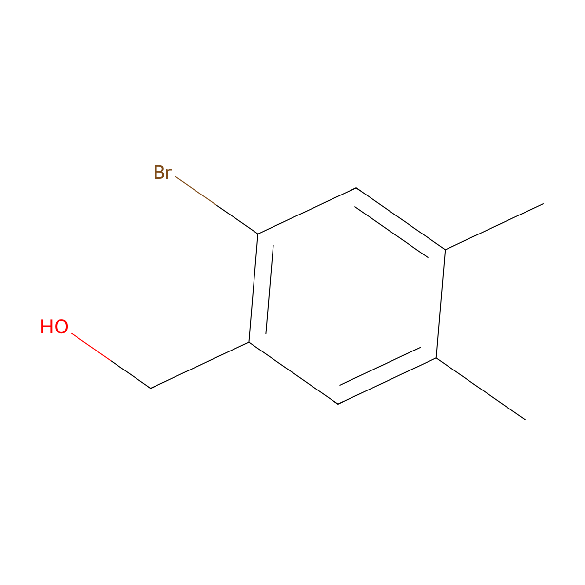 (2-Bromo-4,5-dimethylphenyl)methanol molecular structure, CAS 1126385-20-3