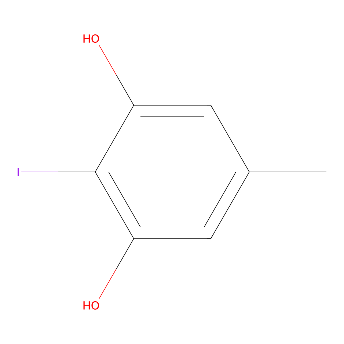 2-Iodo-5-methylbenzene-1,3-diol molecular structure, CAS 112639-11-9
