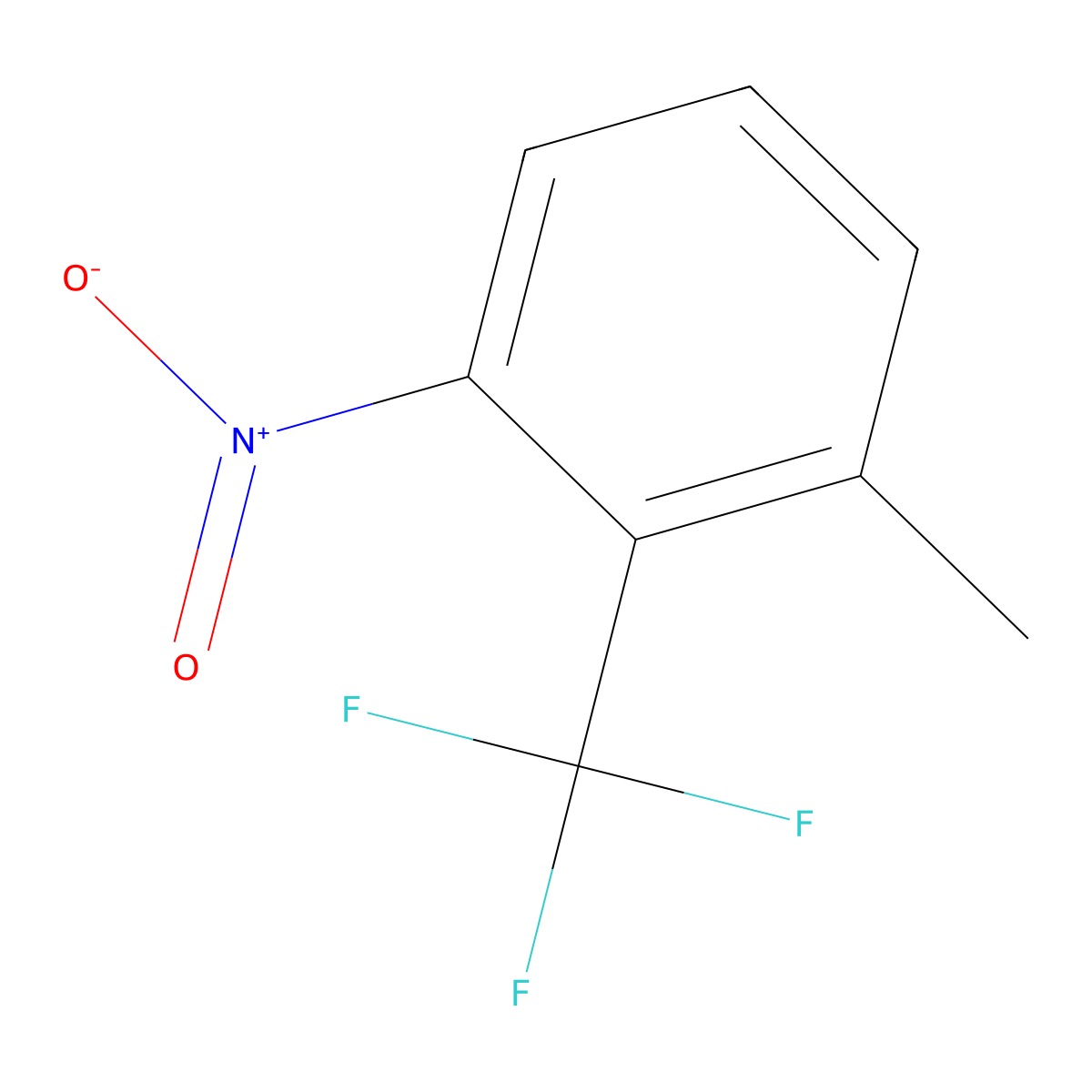 1-Methyl-3-nitro-2-(trifluoromethyl)benzene molecular structure, CAS 112641-21-1