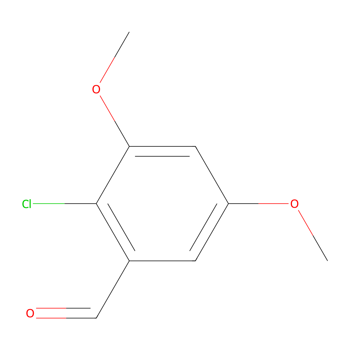2-Chloro-3,5-dimethoxybenzaldehyde molecular structure, CAS 112641-63-1