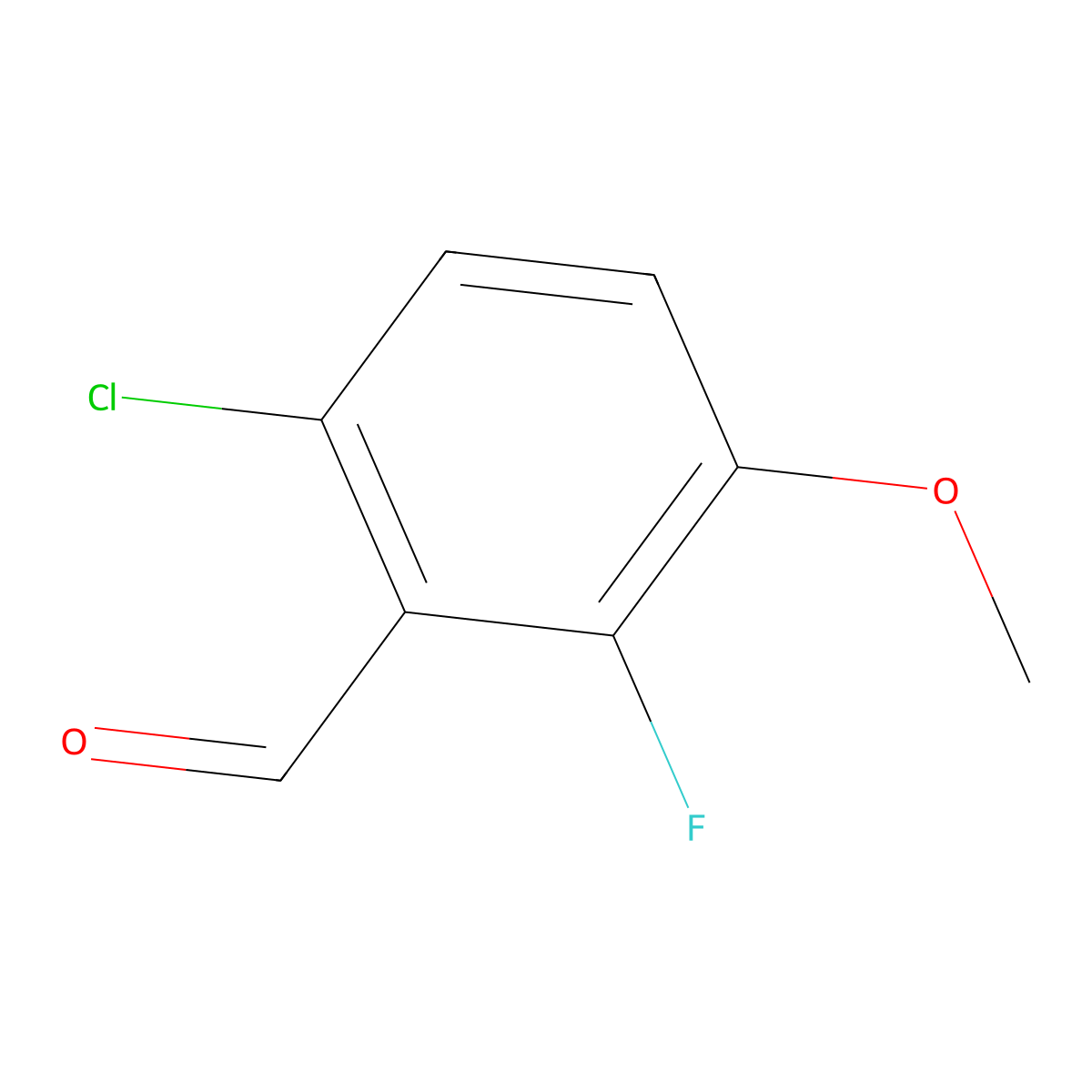 6-Chloro-2-fluoro-3-methoxybenzaldehyde molecular structure, CAS 112641-64-2