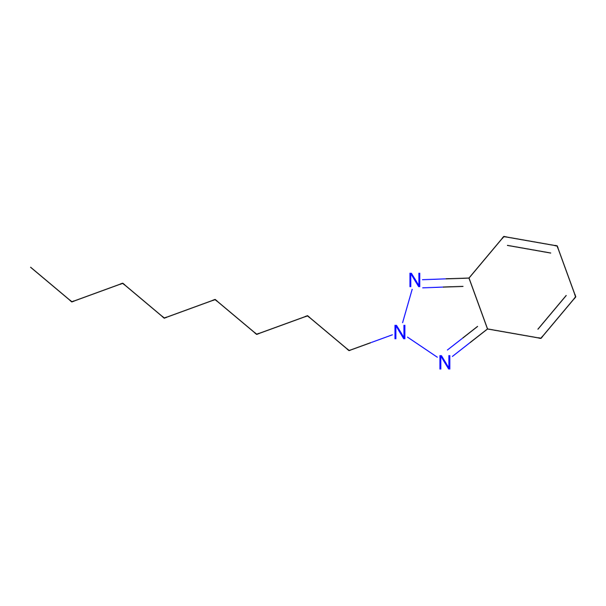 2-Octyl-2H-benzo(d)(1,2,3)triazole molecular structure, CAS 112642-69-0