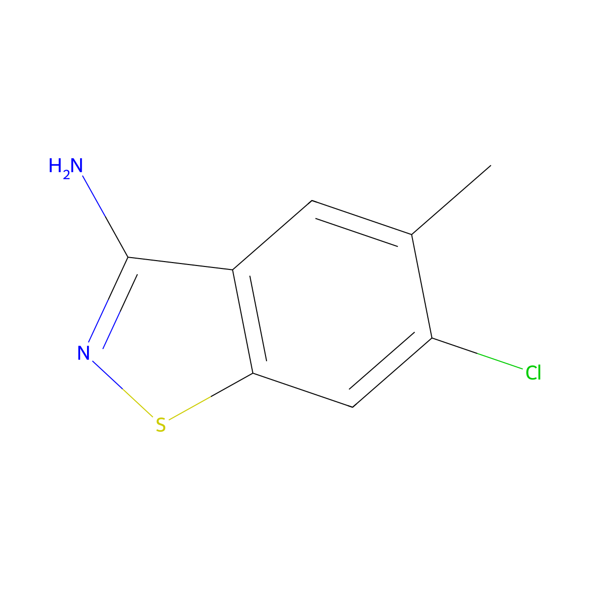 6-Chloro-5-methylbenzo[d]isothiazol-3-amine molecular structure, CAS 1126424-36-9