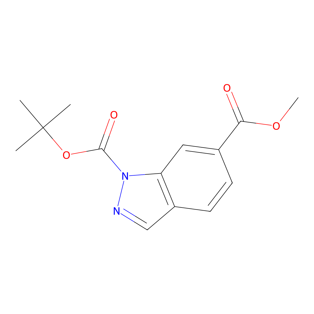 1-tert-Butyl 6-methyl 1H-indazole-1,6-dicarboxylate molecular structure, CAS 1126424-50-7