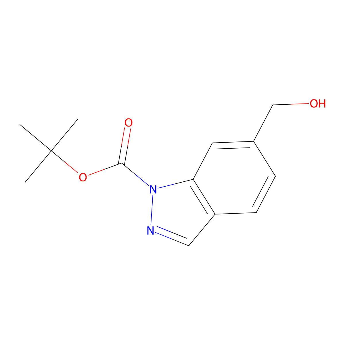 tert-Butyl 6-(hydroxymethyl)-1H-indazole-1-carboxylate molecular structure, CAS 1126424-52-9