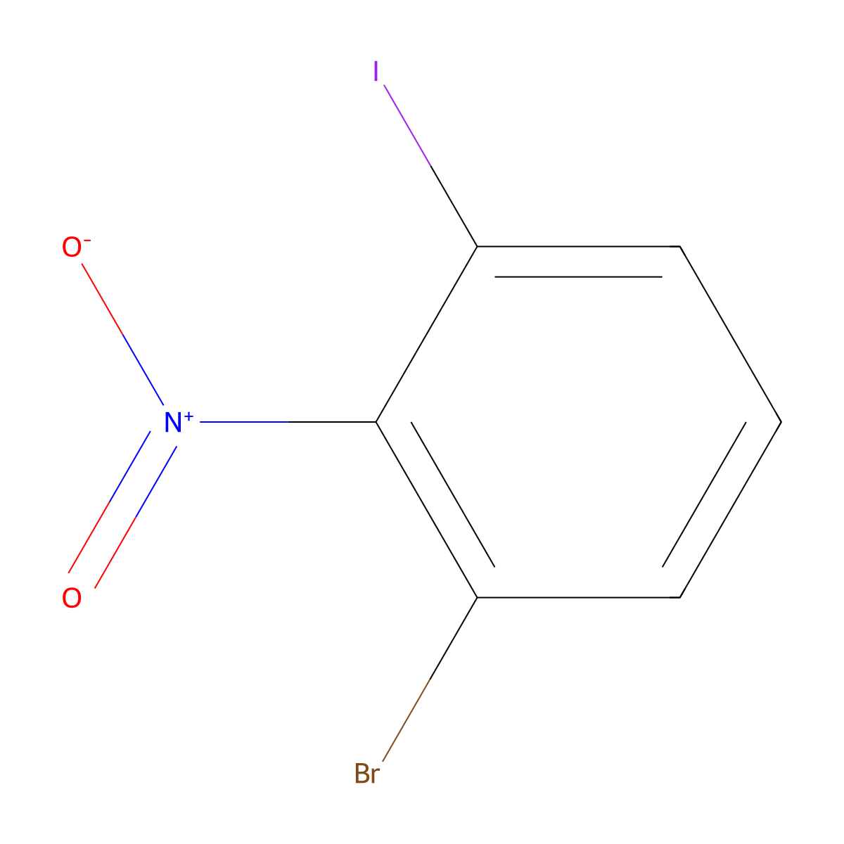 1-Bromo-3-iodo-2-nitrobenzene molecular structure, CAS 1126425-84-0