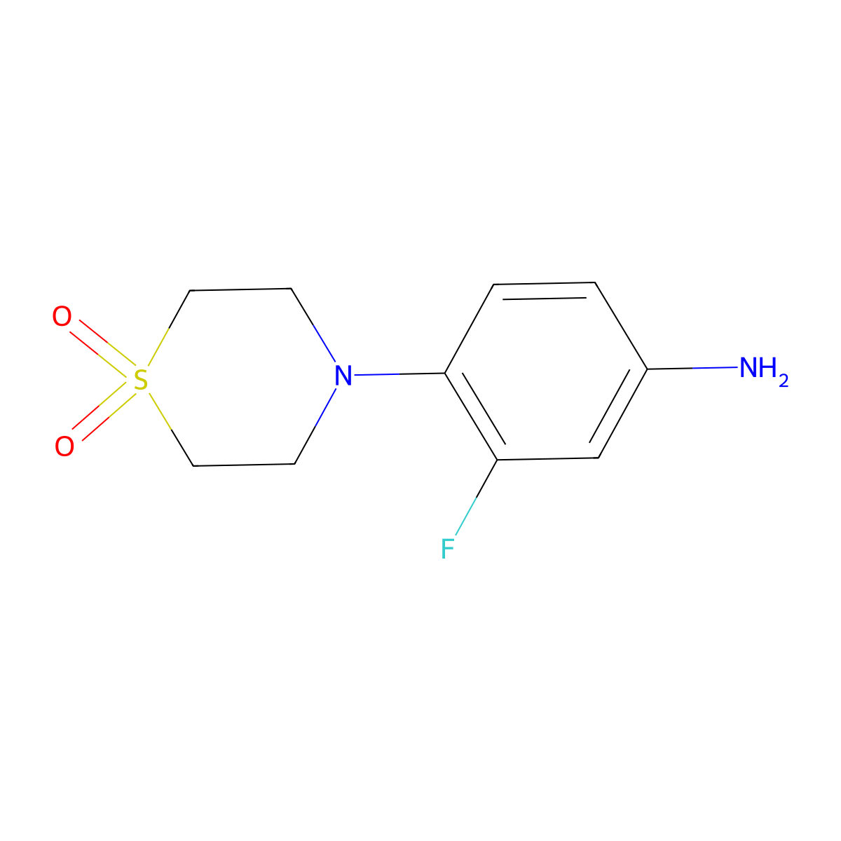 4-(4-Amino-2-fluorophenyl)thiomorpholine 1,1-dioxide molecular structure, CAS 1126430-27-0