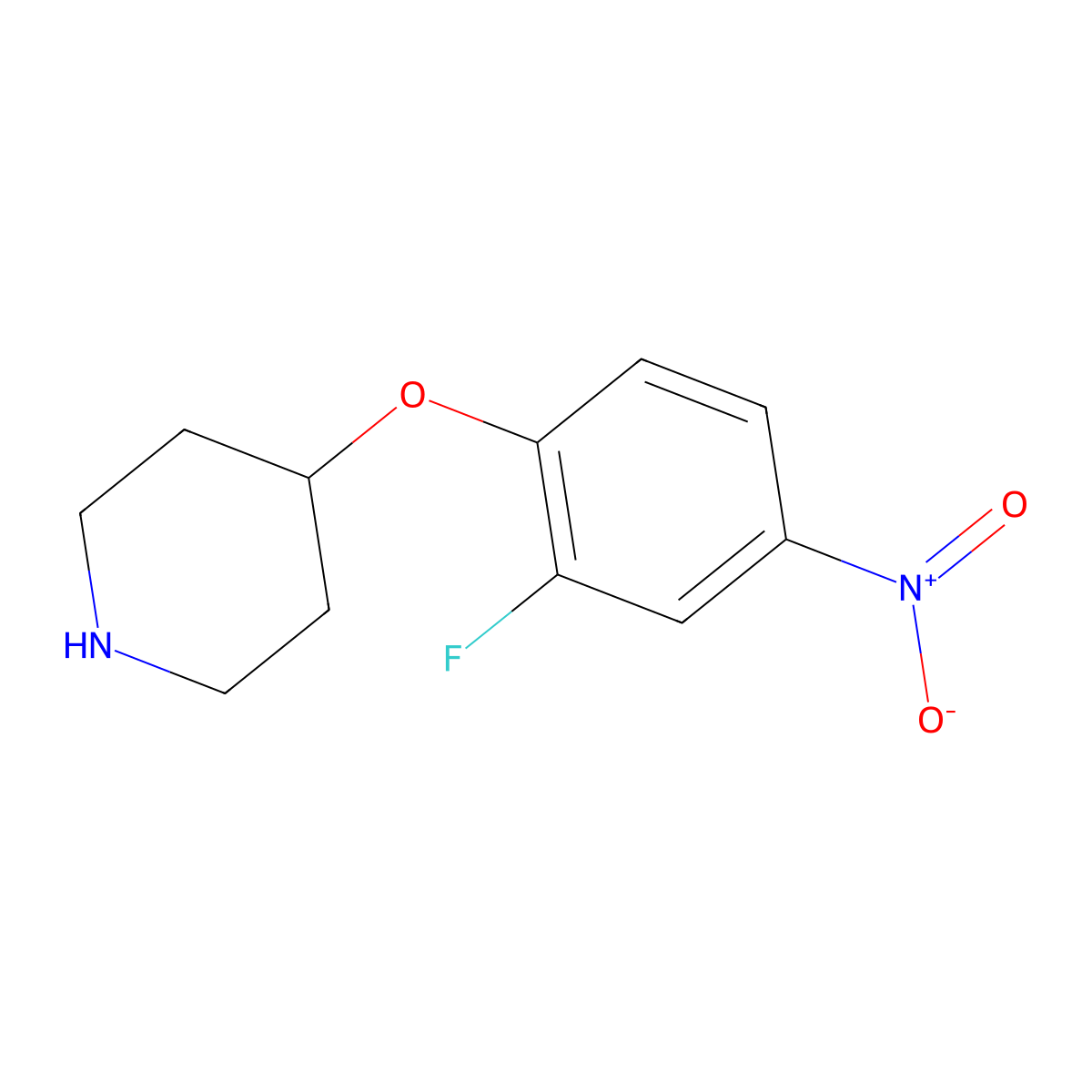 4-(2-Fluoro-4-nitrophenoxy)piperidine molecular structure, CAS 1126430-35-0