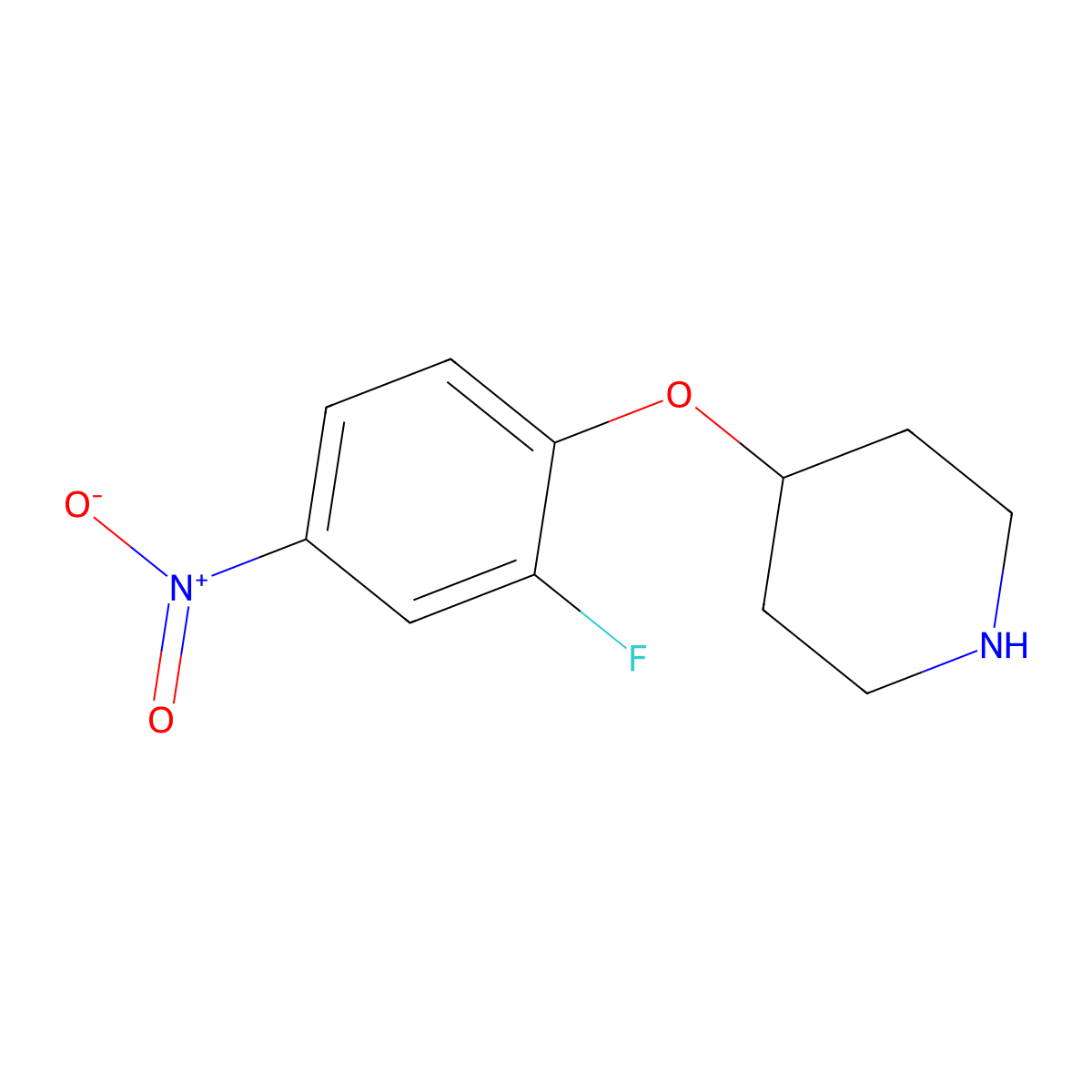 4-(2-Fluoro-4-nitrophenoxy)piperidine molecular structure, CAS 1126430-35-0