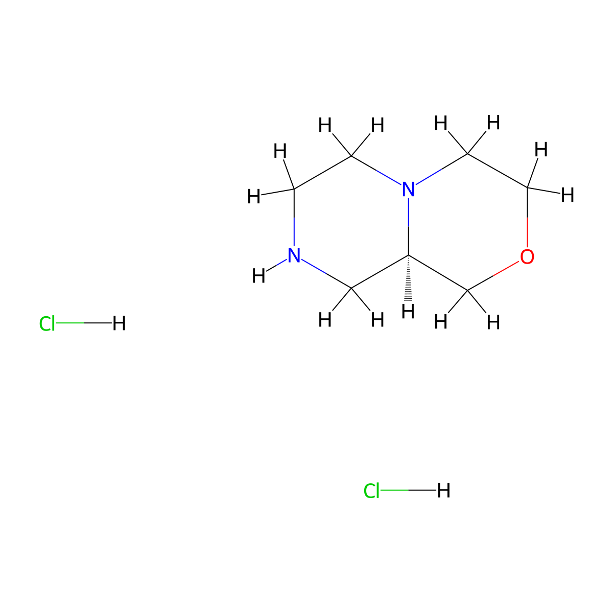 (R)-Octahydropyrazino[2,1-c][1,4]oxazine dihydrochloride molecular structure, CAS 1126432-04-9