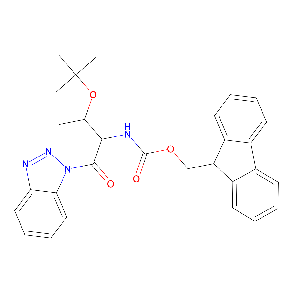 Fmoc-Thr(tBu)-Bt molecular structure, CAS 1126433-39-3