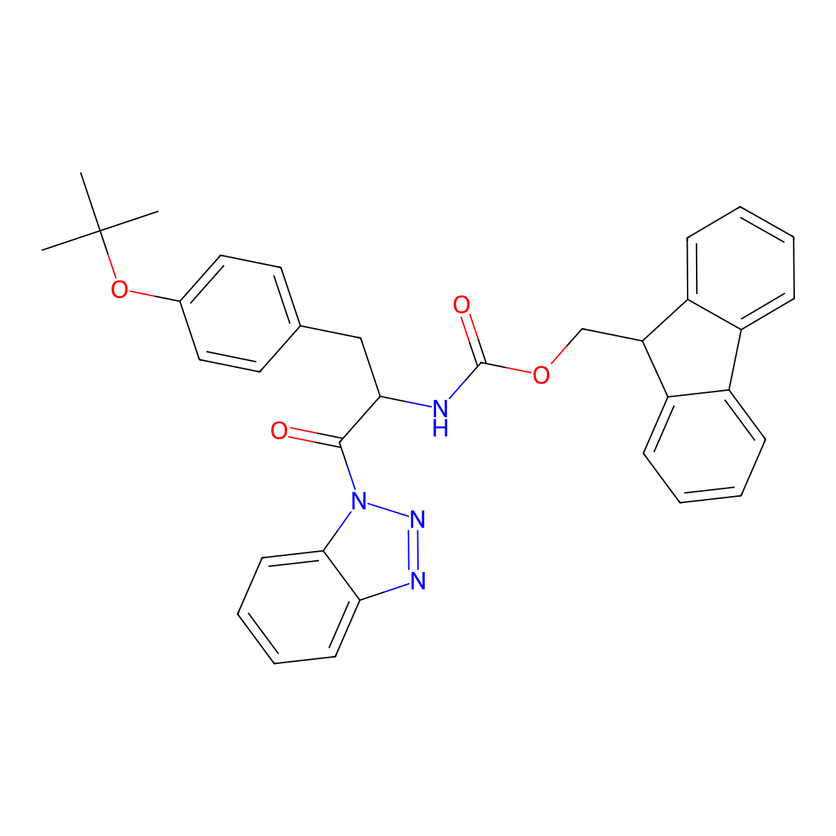 Fmoc-Tyr(tBu)-Bt molecular structure, CAS 1126433-42-8