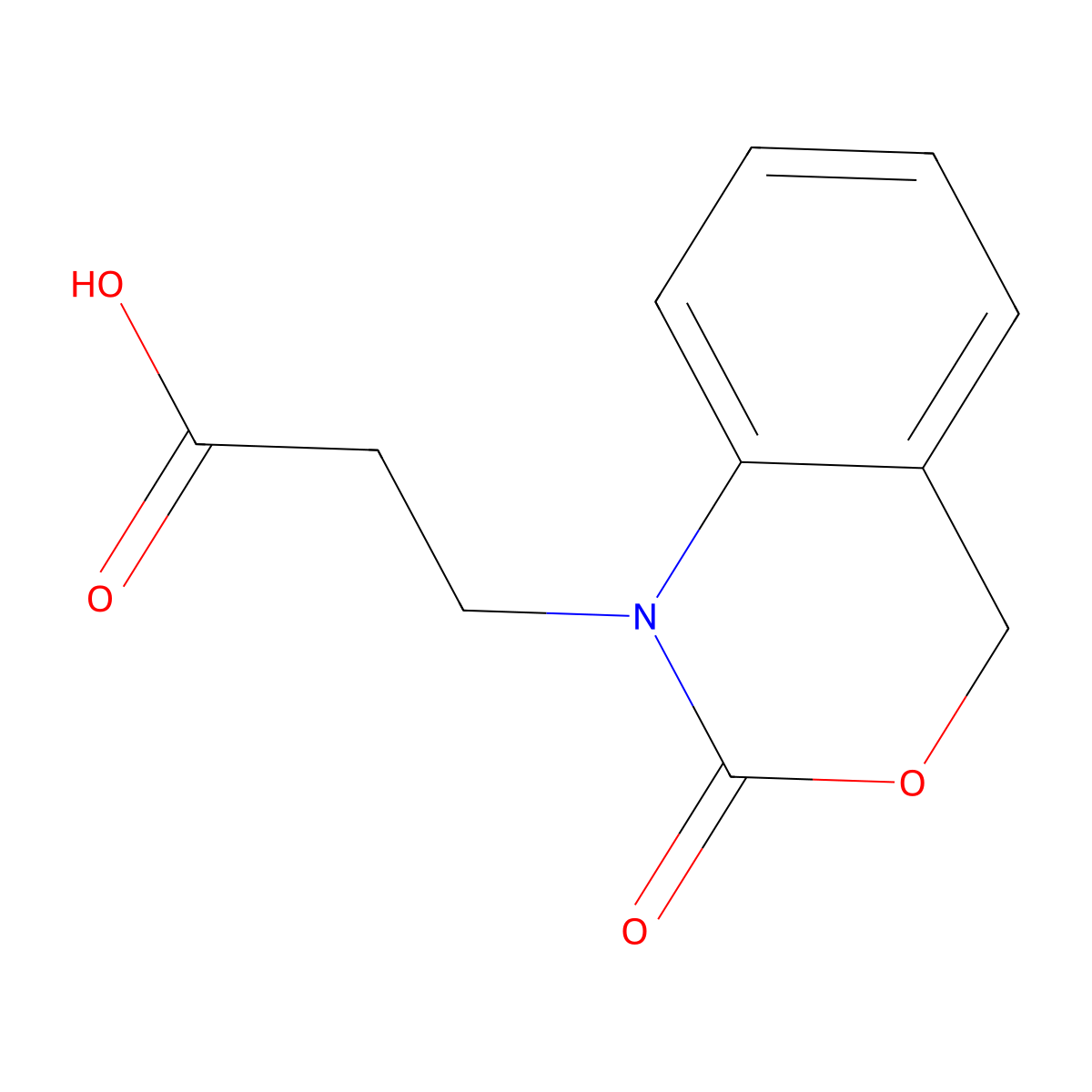 3-(2-oxo-2,4-dihydro-1H-3,1-benzoxazin-1-yl)propanoic acid molecular structure, CAS 112646-13-6
