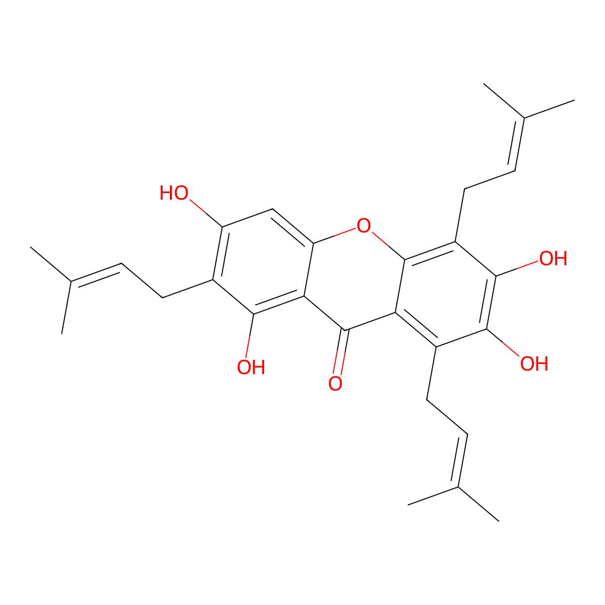 Garcinone E molecular structure, CAS 112649-21-5
