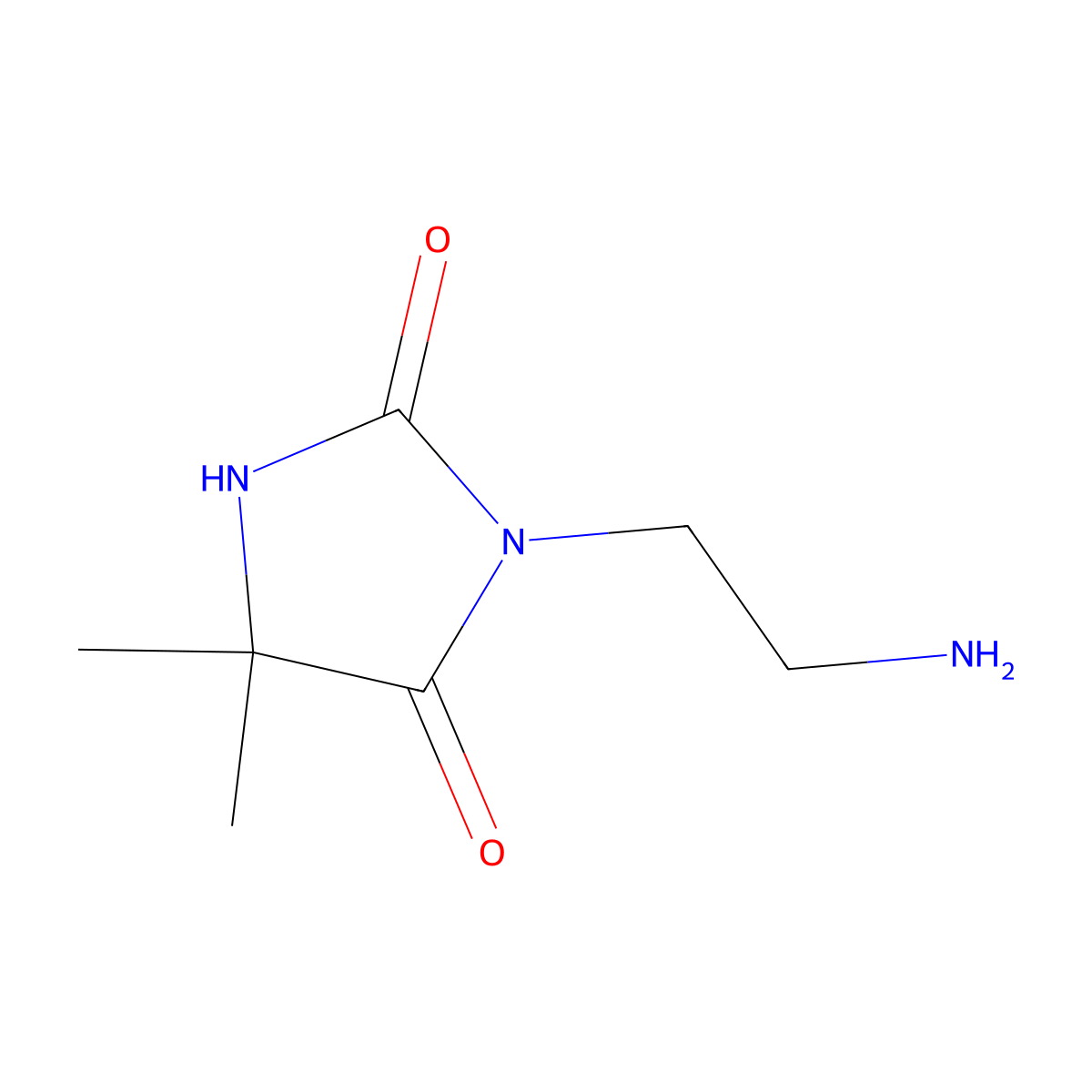 3-(2-Aminoethyl)-5,5-dimethylimidazolidine-2,4-dione molecular structure, CAS 112651-38-4