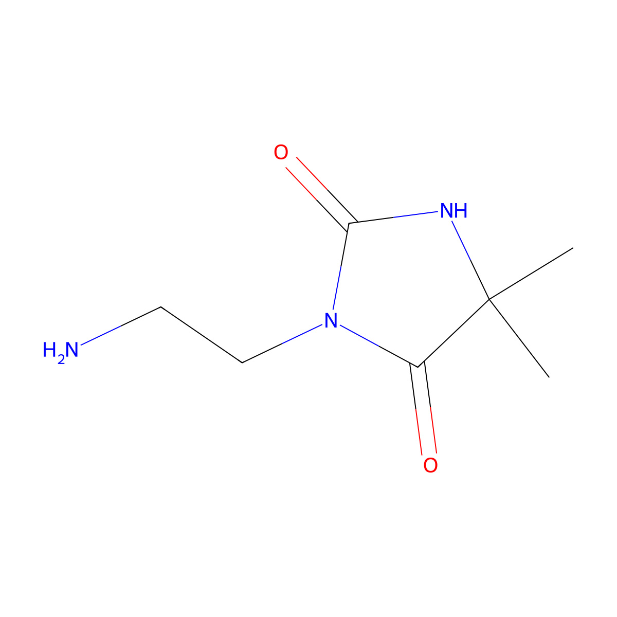 3-(2-Aminoethyl)-5,5-dimethylimidazolidine-2,4-dione molecular structure, CAS 112651-38-4